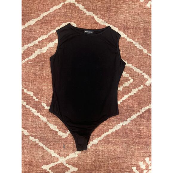 NWOT Women’s Cotton Minimalist Black Bodysuit M - Picture 2 of 4